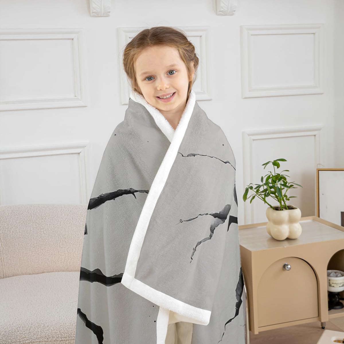 Feelyou Boys Basketball Sherpa Blanket for Sofa Couch Men Sports Theme Fleece 3D Ball Pattern Plush Throw Blanket Basketball with Gray Broken Wall Fuzzy Room Decor 50"x60"