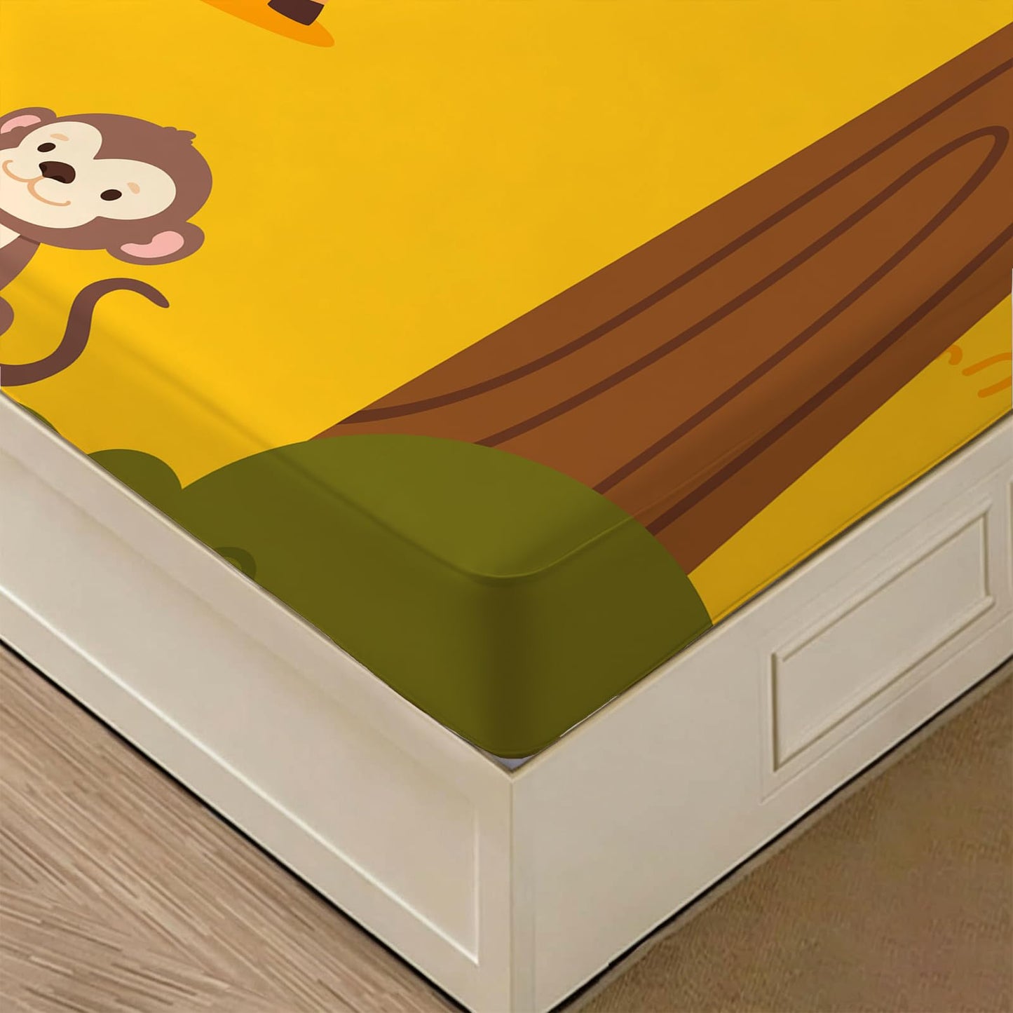 MUSOLEI Cute Animal Fitted Sheets Twin Animal Sheets Set Girls Sheet Set Jungle Sheet Deer Bedsheet Fox BedSheet Rabbit bedsheets for Kids (Twin)