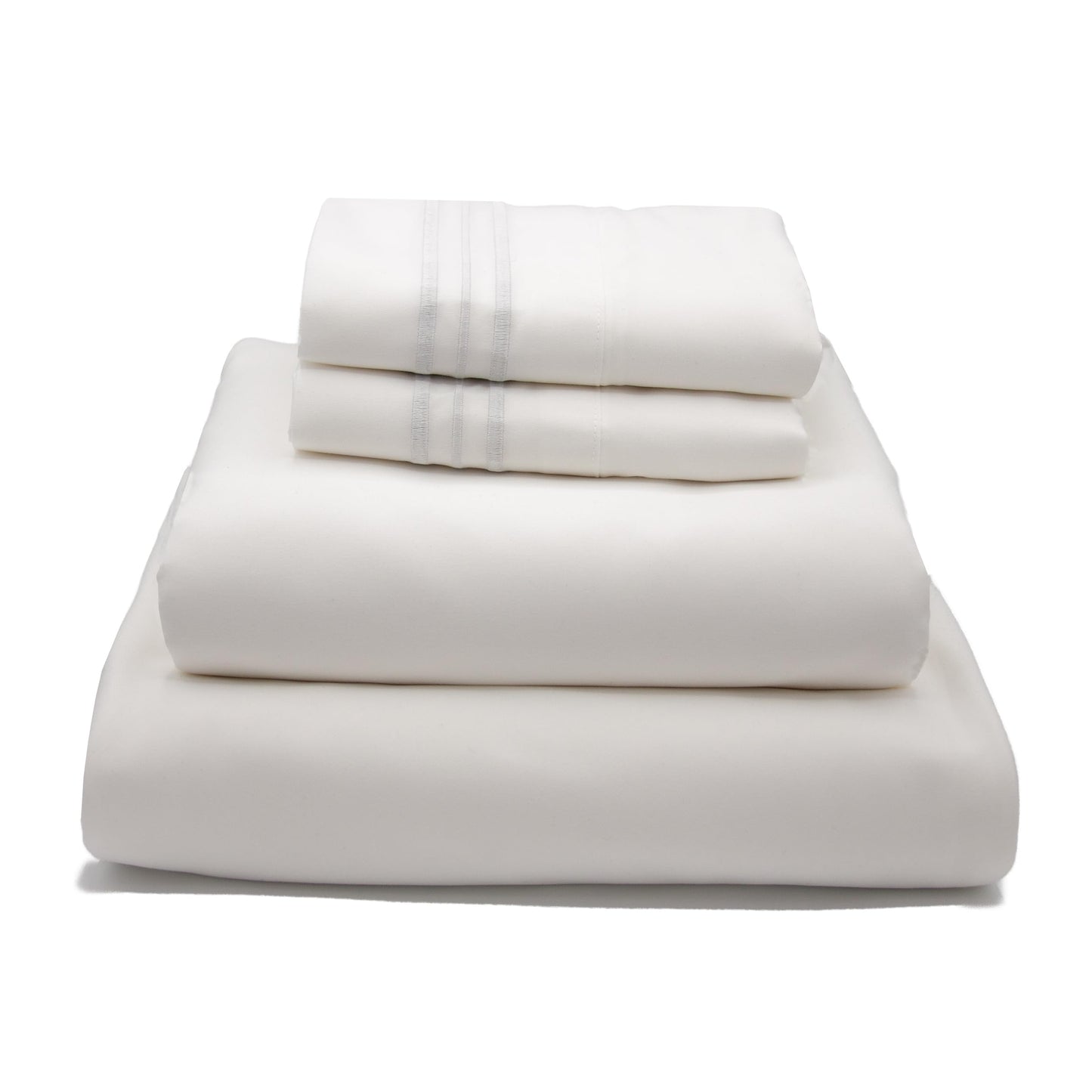 Stych & Loom Queen Sheet Set – 4-Piece Soft Microfiber Sheets Set with Flat & Fitted Sheets and 2 Pillowcases – Deep Pockets, Wrinkle Resistant, and Oeko-TEX Certified (White, Queen)
