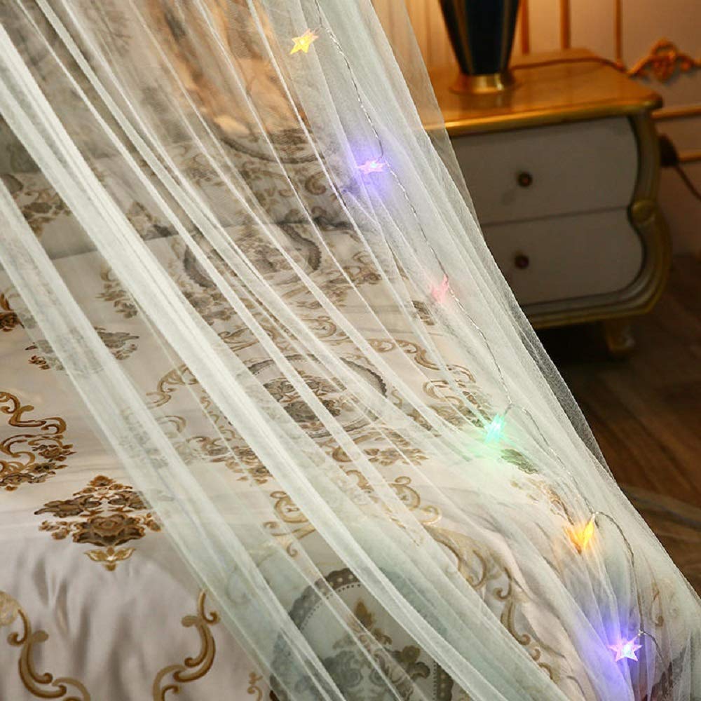 Jolitac Bed Canopy Lace Mosquito Net for Girls Beds, Unique Princess Play Tent Mesh Canopies Large Lace Dome Curtain Drapes Home & Travel (Green)
