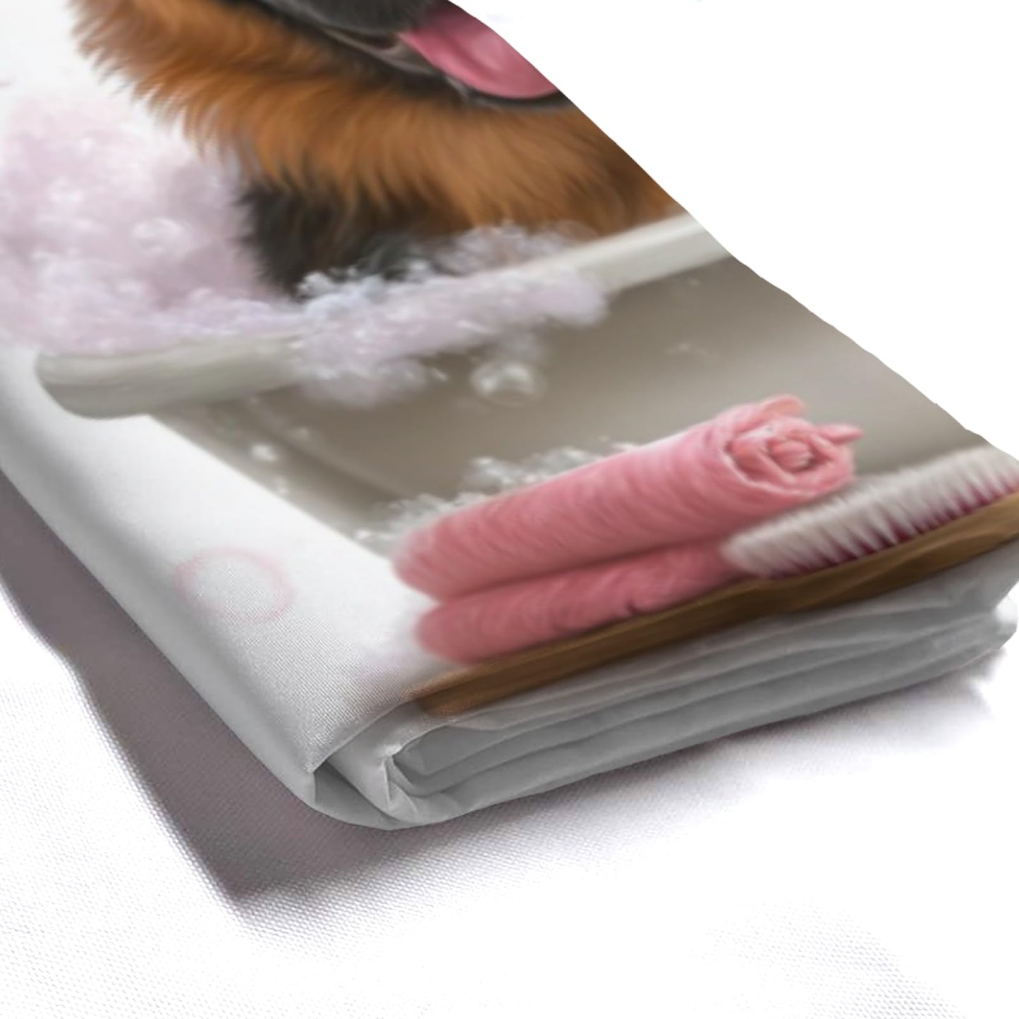 Wordatu Funny German Shepherd Shower Curtain Decor Fabric Bathroom Curtains, Kids Children Cartoon Waterproof 72x72 inch with 12 Hooks