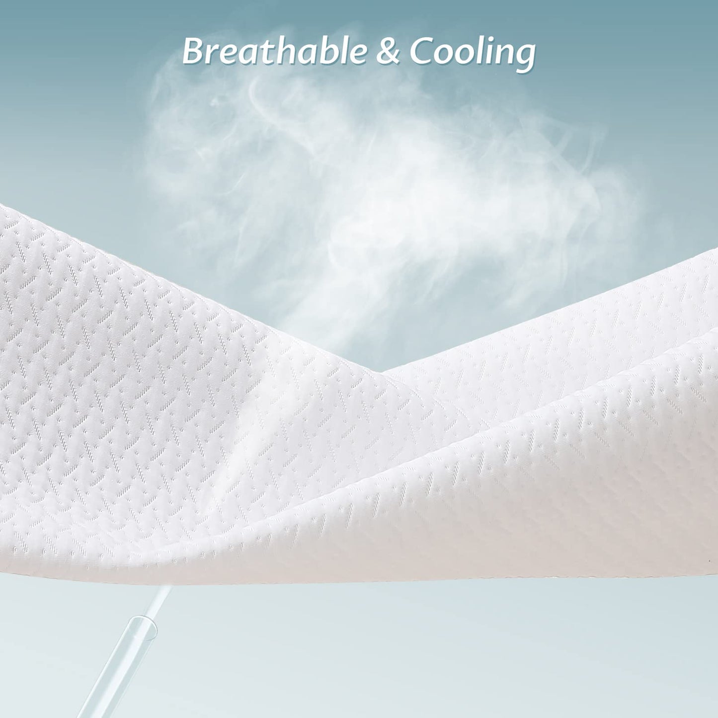 Reaks Twin Size Bed Waterproof Fitted Mattress Protector-Cooling Mattress Pad Cover with Deep Pocket Up to 15''