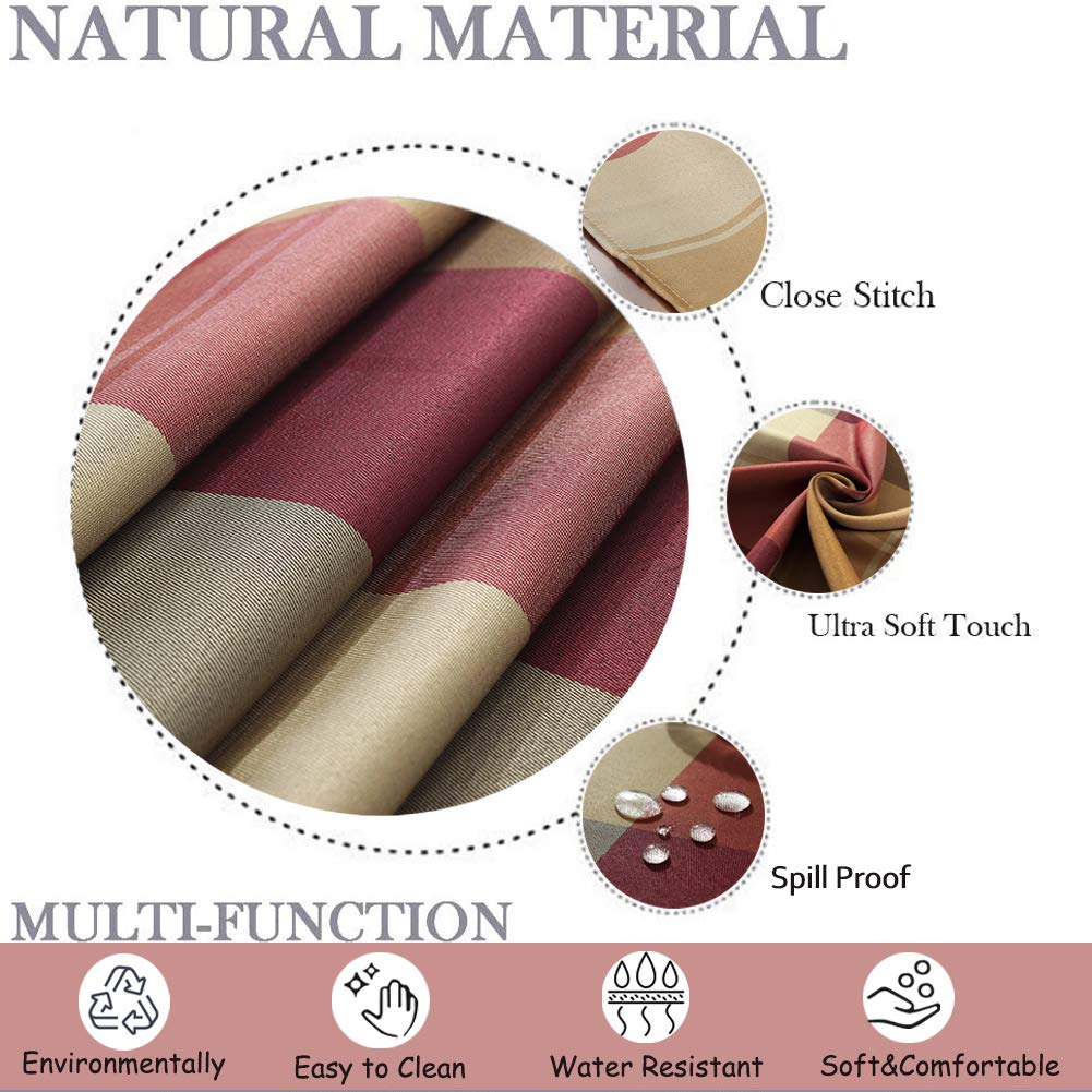 Rectangle Tablecloth 60 x 84 Inch Checkered Table Cloths Spillproof Anti-Shrink Soft and Wrinkle Resistant Decorative Fabric Table Cover for Kitchen Dinning Tabletop Outdoor(Rectangle/Oblong,Red)