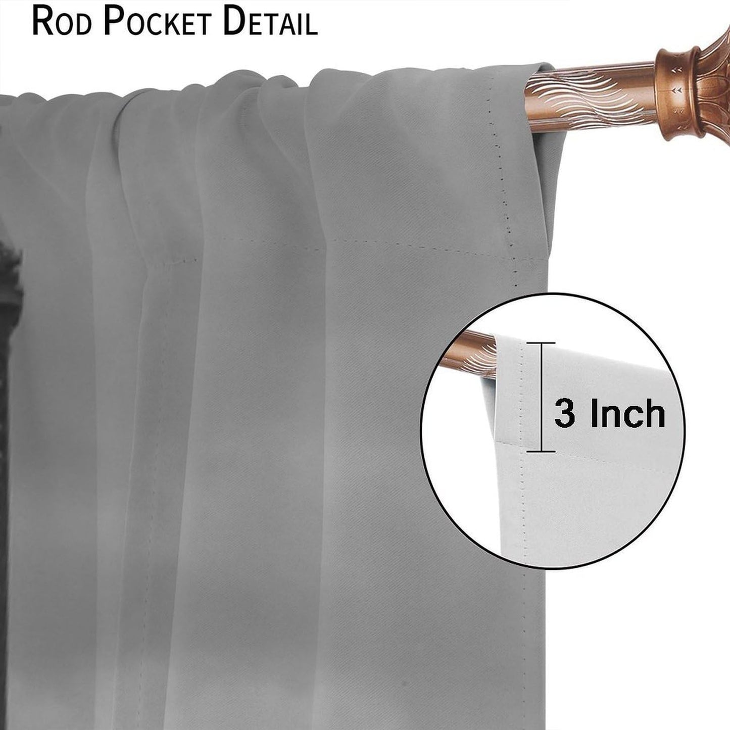 ACOOLTD Paris Eiffel Tower Window Curtains Black Red Umbrella White Style Rod Pocket Blackout Treatments for Living Room Bedroom Home Decor Window Drapes 2 Panels 42" W X 45" L