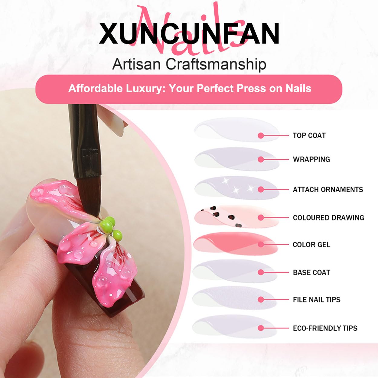 Press on Nails Almond Medium Blue Fake Nails French Tip False Nails Press ons with Butterfly Design Glue on Nails Artificial Acrylic Nail Art Glossy Full Cover Stick on Nail Supplies for Women 24Pcs