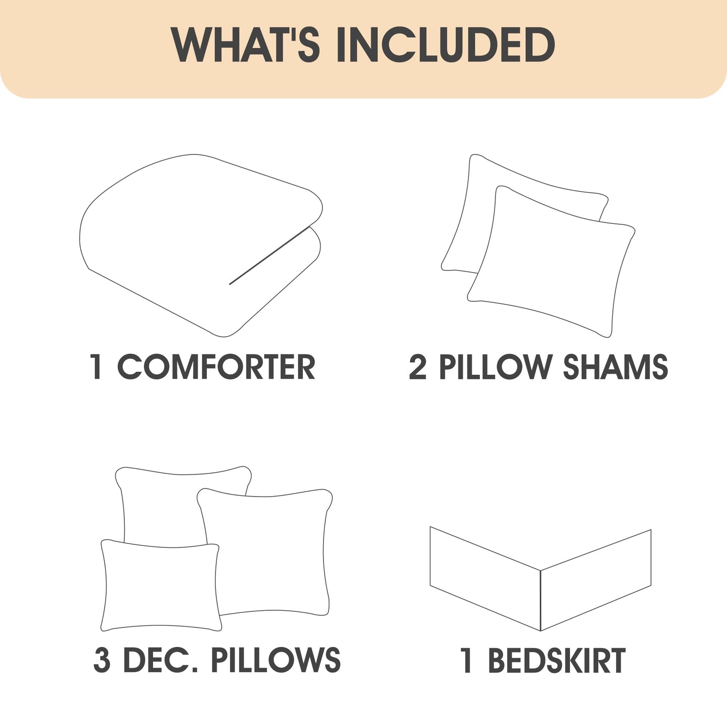 LANCO MODERN LIFESTYLE Red Gold Comforter Set, Queen, Damask Jacquard with Matching Solid Piece Work, 7 Piece Soft Bedding Set for All Season, Bed Skirt, Pillow Shams and Decorative Pillows