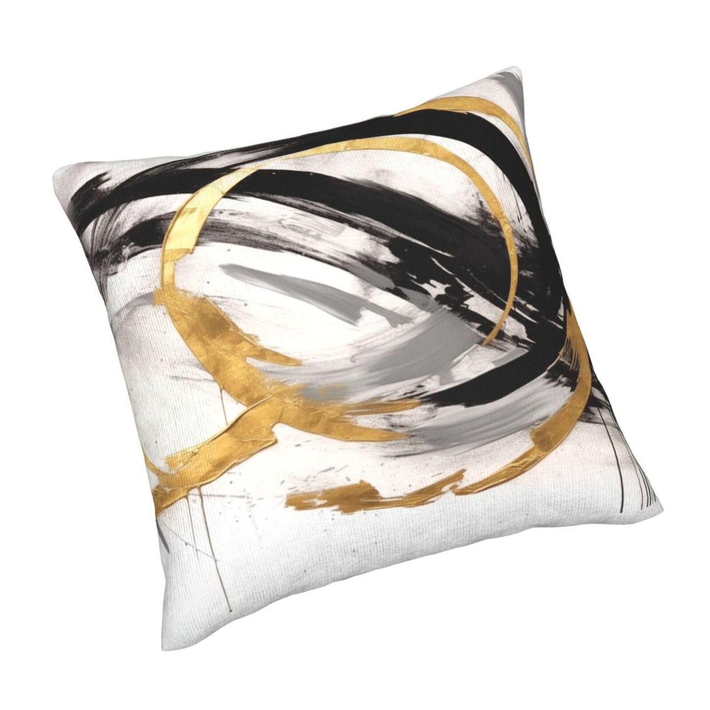 Droerfes Abstract Black Gold Throw Pillow Covers Set of 2 Couch Pillow Case Decoration Cushion Covers for Sofa Home Living Room Bedroom Outdoor 18X18 Inch