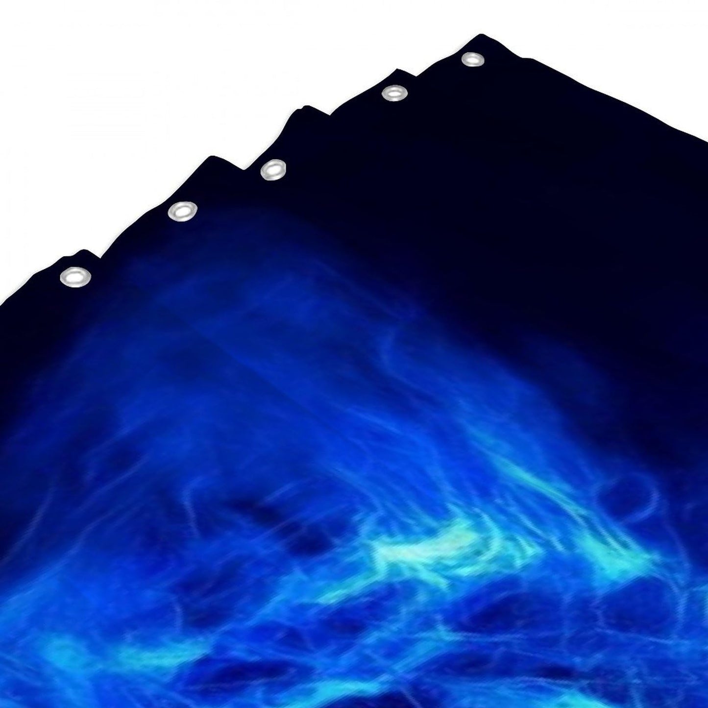 Fashion Waterproof Lightweight Shower Curtain, Blue Fire Tiger Hotel Bathroom Decorative Shower Curtain with Hooks, 72"x 70"