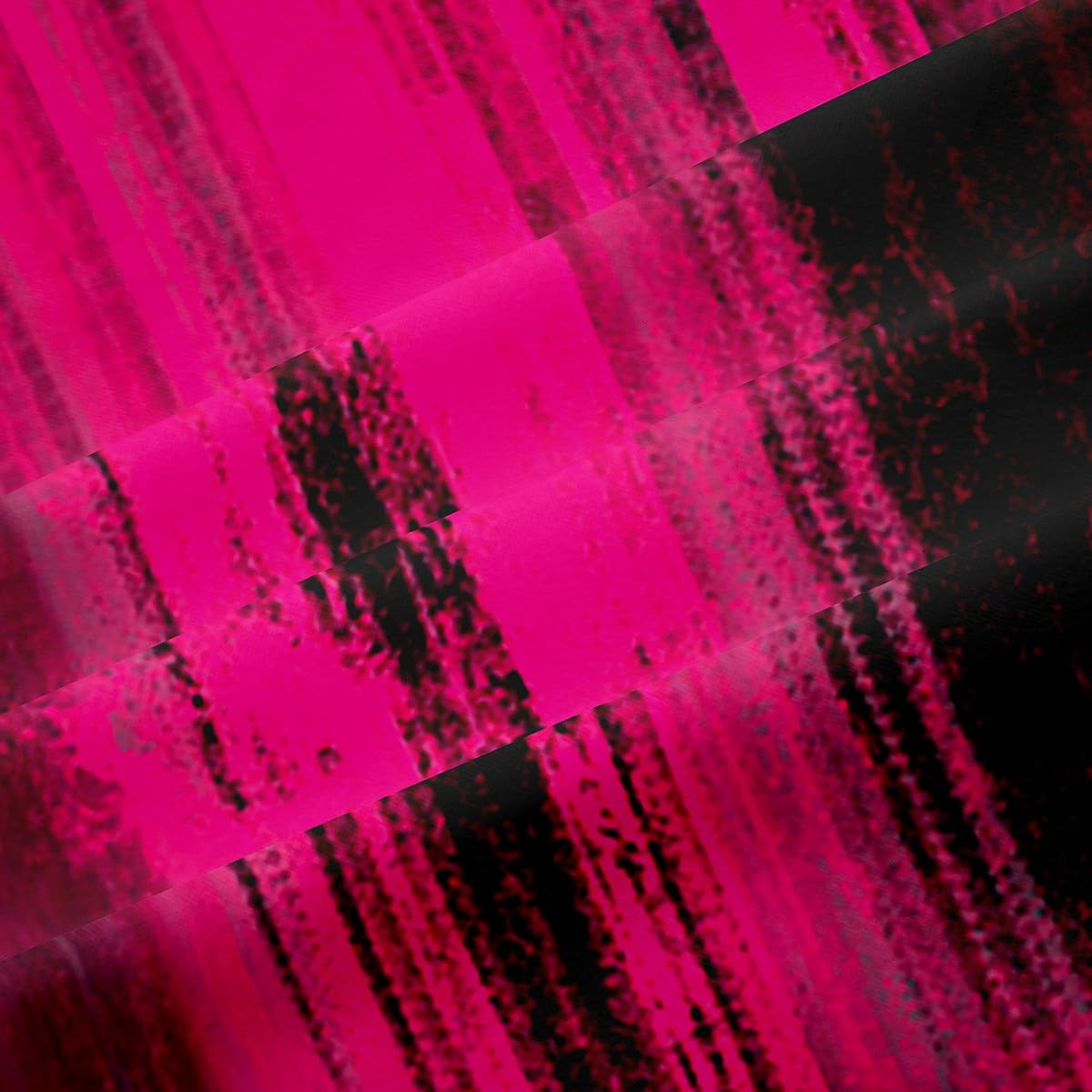 Feelyou Abstract Curtains for Bedroom Living Room Modern Abstract Art Blackout Shades Hot Pink Black Room Darkening Curtain Luxury Window Treatments, 2 Panels 38 x 45 Inch Decor