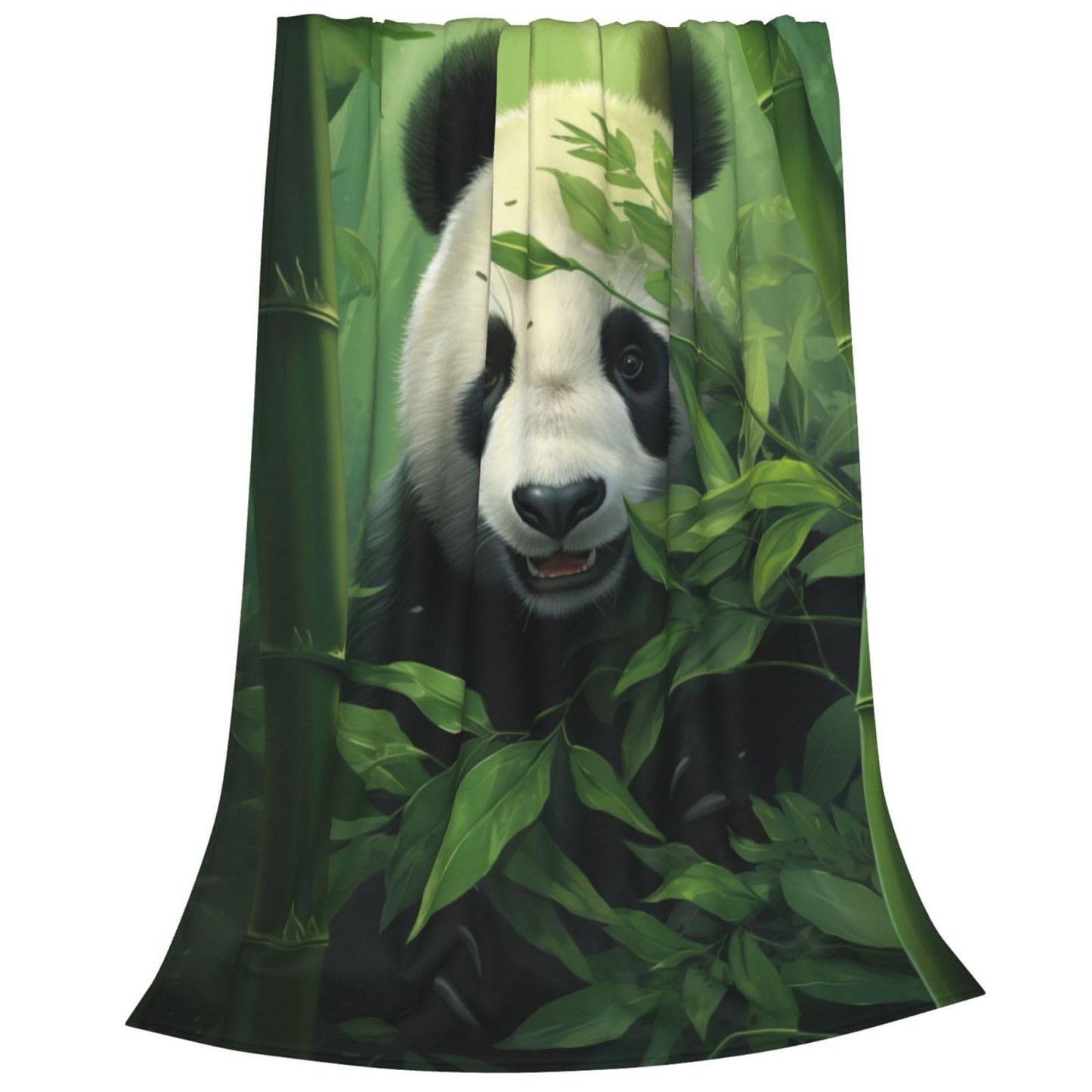 amepay Cute Giant Panda Bamboo Blanket Gifts for Panda Lovers Adults Kids Bear Flannel Throw Blankets Soft Fuzzy Lightweight for Home Decor Couch Bed Sofa 60x50 Inches