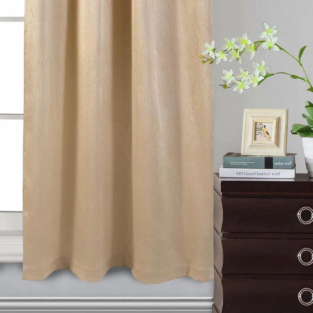 GLORY RUGS Window Panel with Attached Valance Curtain Bedroom Living Room Dining 42"X84" Cream