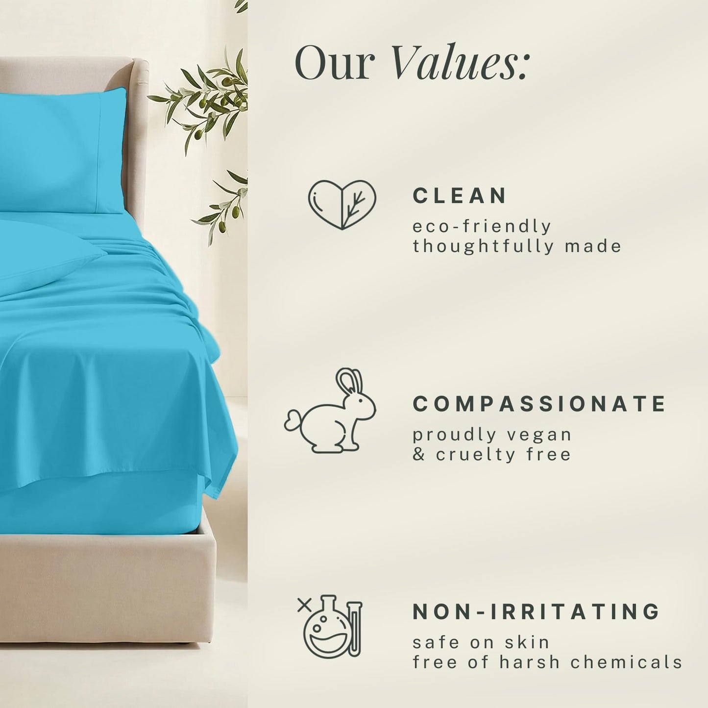 Hearth & Harbor Extra Deep Pocket Queen Sheets Sets - Fits Mattress 18-24 Inches Deep - Extra Deep Pocket Sheets - 6 Piece Queen Size - Beach Blue