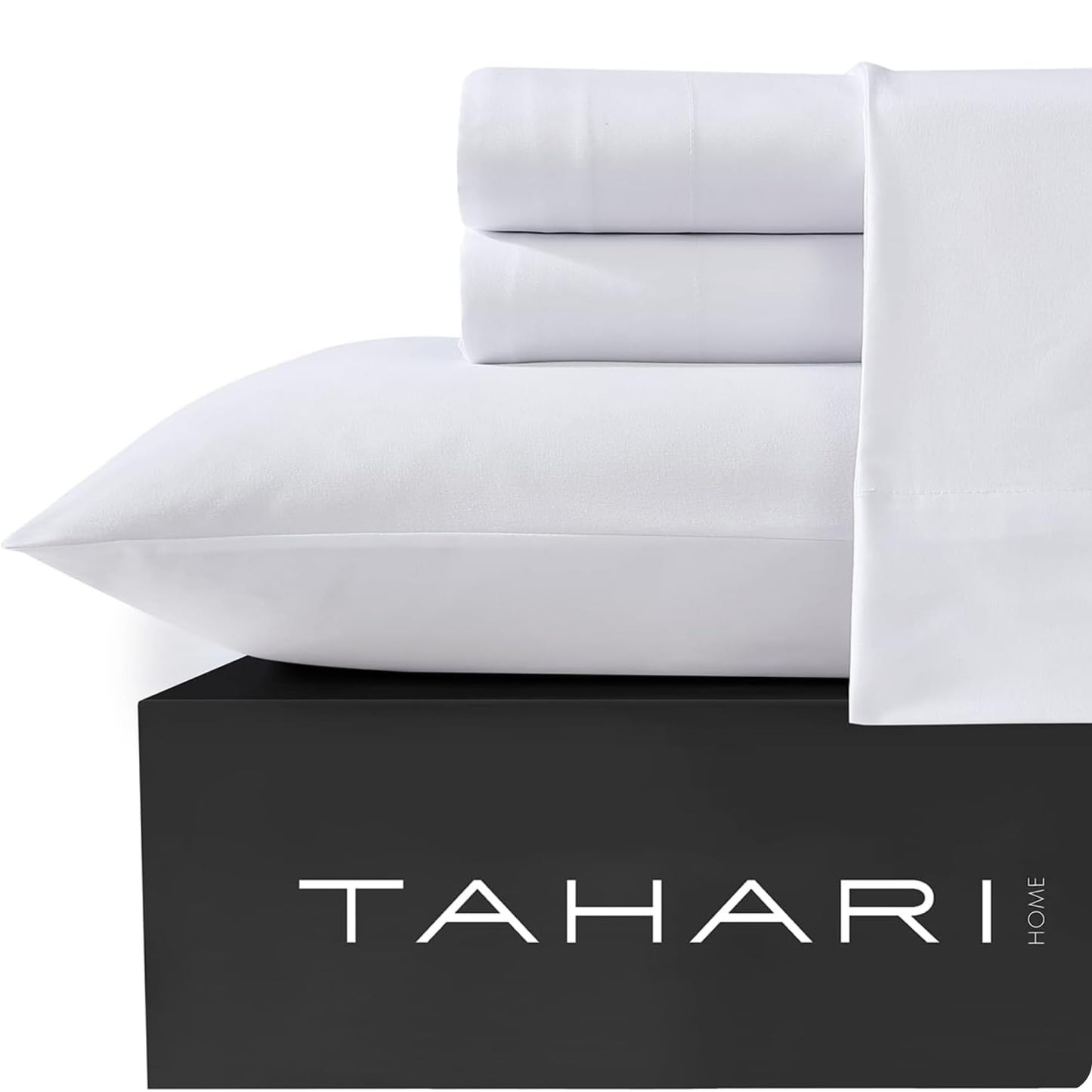 Tahari Home 6-Piece King Size Bedding Set - Fitted & Flat Sheets & Pillowcases | Soft & Cozy Polyester Microfiber | Breathable & Wrinkle Resistant | Dorm Essentials | Solid Bright White