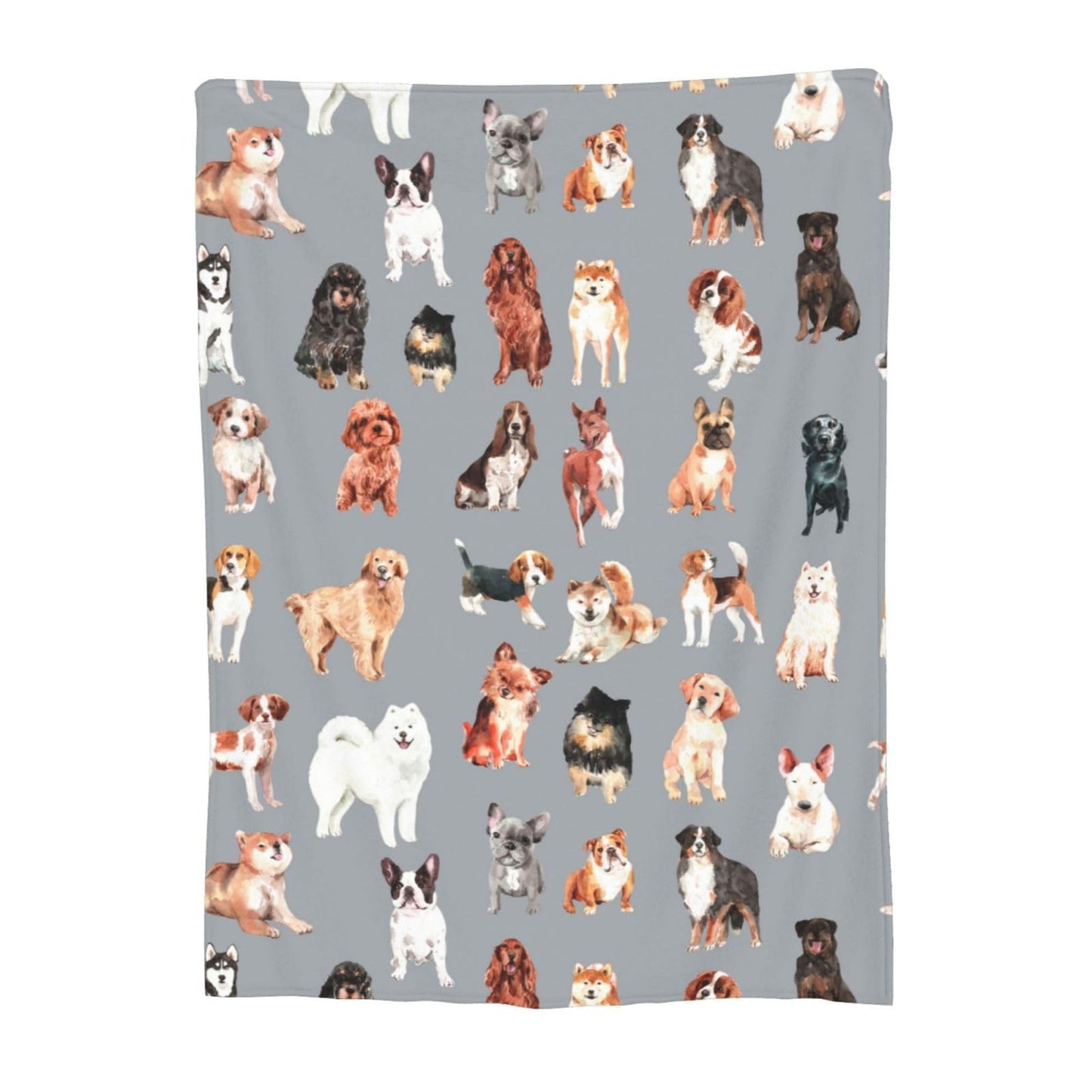 Cute Puppy Dog Throw Blanket Cozy Fluffy Plush Blanket Soft Flannel Throw Blanket for Kids Men Women Gift Sofa Bed Couch 50"x40" Christmas