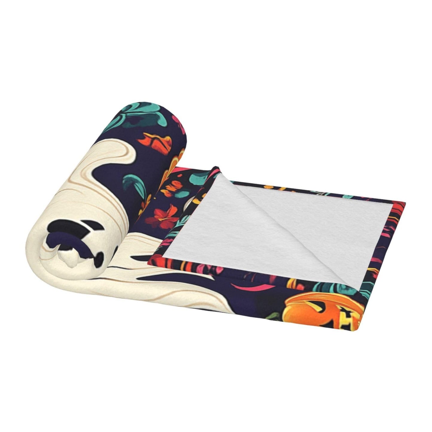 CDSASHCA Spooky Ghosts Flannel Blanket,Cute Design with Floating Phantom Print,Ultra-Soft Fleece for Festival Party Cozy Vibes，Suitable for Sofa,Bed and Office Decoration，Gifts for Friends 50X60 Inch