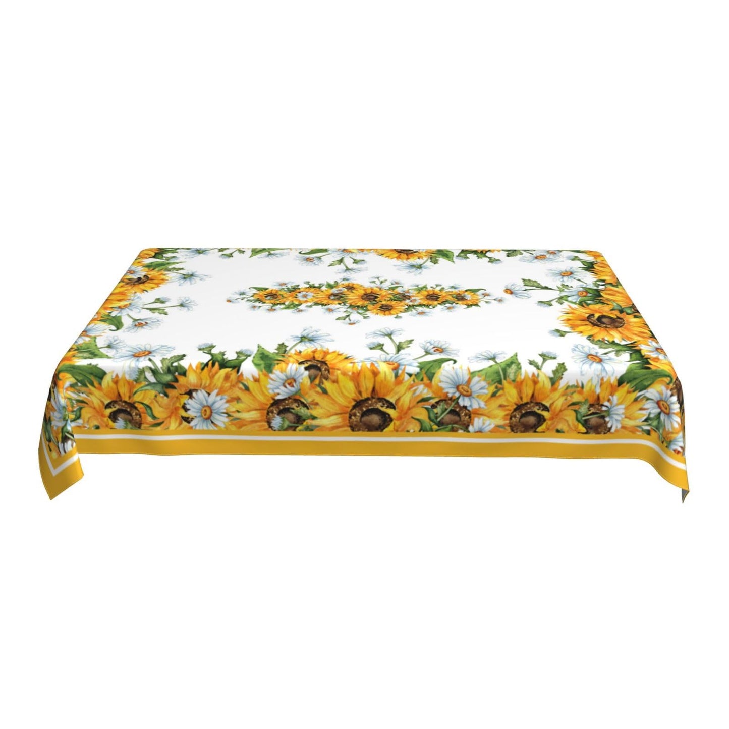 mutakin Sunflower Rectangle Tablecloth Washable Table Cloth 60x90 Inch Table Cover Waterproof for Decoration Kitchen Dining Room