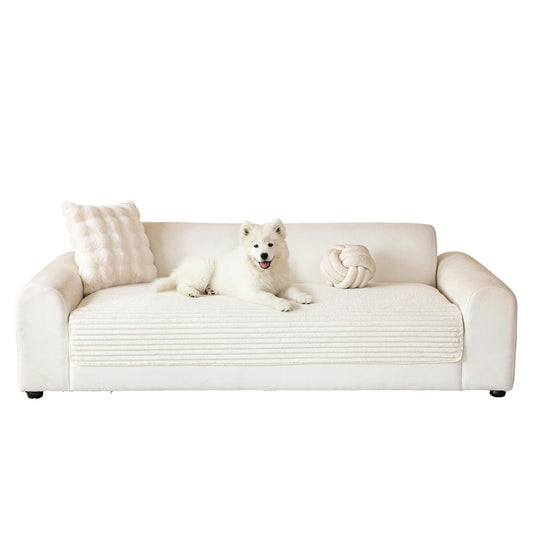 MYSKY HOME 100% Waterproof Couch Cover for Pets, Couch Covers for Sofa, Sectional Couch Covers for Dogs, Sofa Covers Washable Slipcovers Protector Couch Cushion Covers, Off White, 35"x70.9"