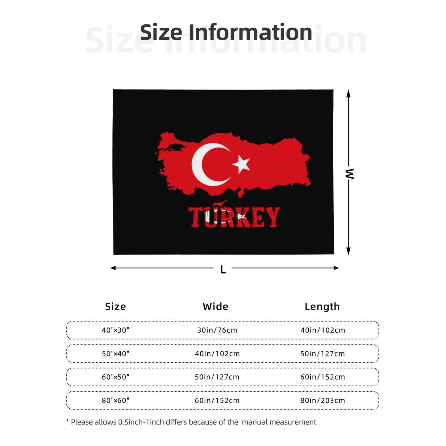 Turkey Throw Blanket for Bed and Couch Warm Winter Style - Lightweight Cozy Blanket for All Seasons