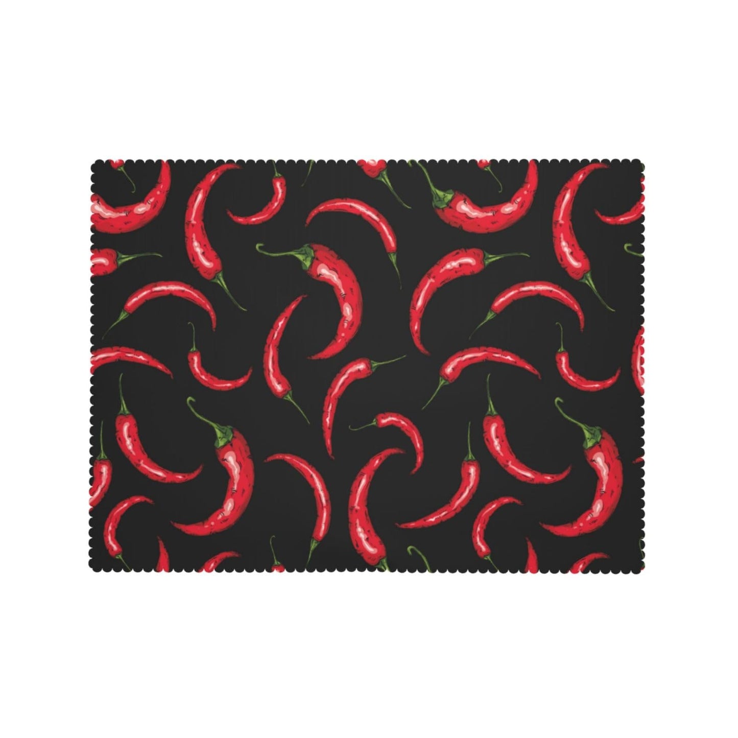 DANSICUINI Chili Pepper Rectangle Tablecloth Red Hot Chili Pepper Table Cloth Black Rectangular Tablecloth Table Cover for Dining Kitchen Party 54 x 72 Inch