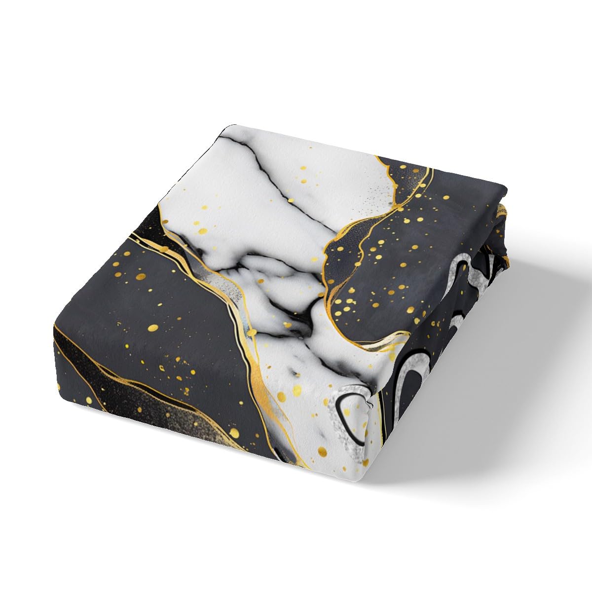 Feelyou Get Naked Bedding Set Kids Marble Bed Sheet Set Grey Black White Gold Fitted Sheet for Boys Girls Women Men Bedroom Decor Funny Quote Simple Modern Lightweight Bedding Sheets Full Size 3Pcs