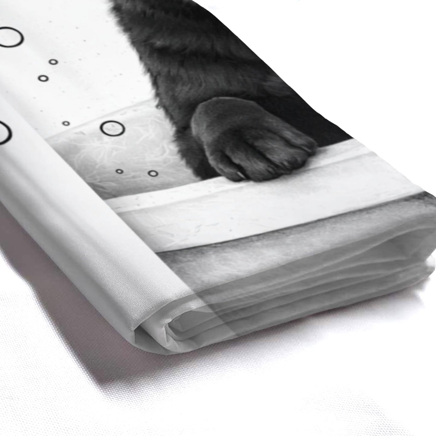 Wordatu Funny Black Labrador Dog Bathtub Shower Curtain,You Will Never Pee Alone Cute Pet Animal Bathroom Waterproof Shower Curtain 72x72 with 12 Hooks