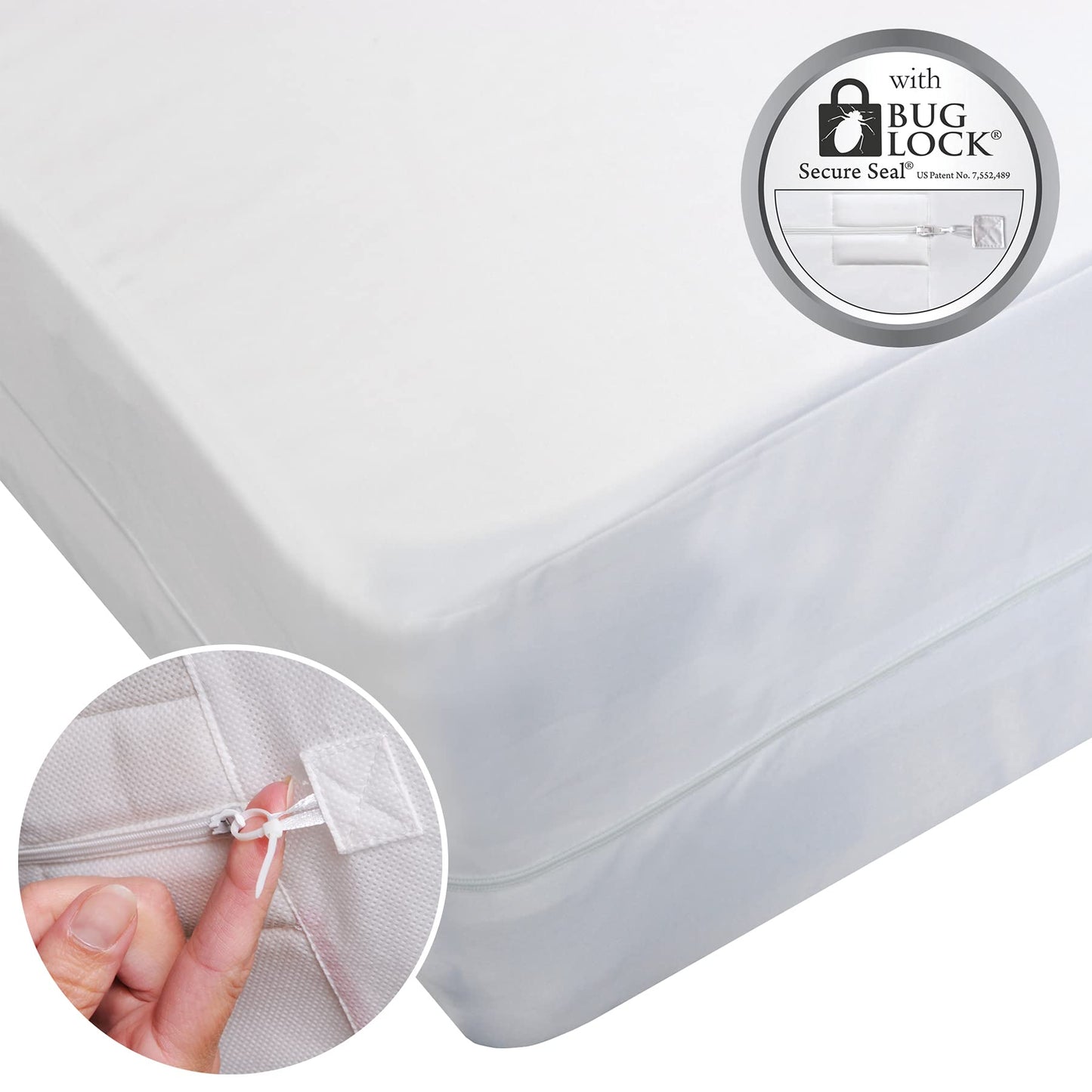 Protect-A-Bed AllerZip Smooth Mattress Encasement, Queen