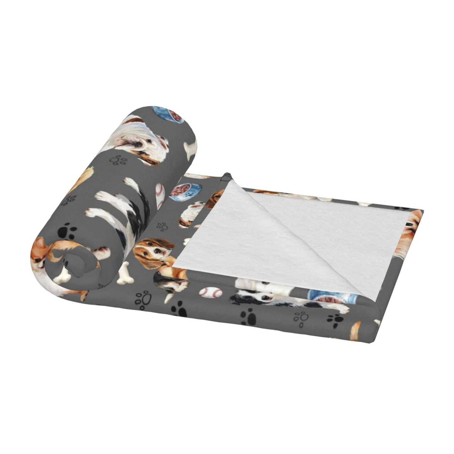 Cute Puppy Dog Blanket 50"x40" Dogs Blankets Soft Cozy Throws Warm Lightweight Plush Fleece Throw Blanket for Kids Men Women Gift Bed Couch Sofa