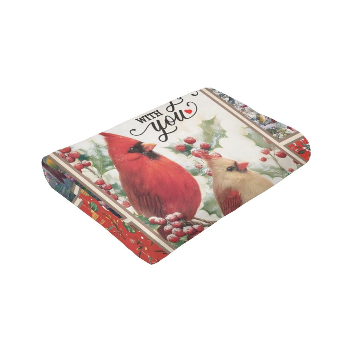 Cardinal Throw Blanket Christmas Cardinals Flannel Blankets Red Birds Plush Super Soft Cozy Warm Decor Gifts for Boys Girls Kids Adults Men Women 40" x 50"