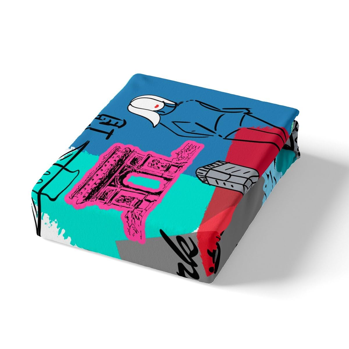 Statue of Liberty Fitted Sheet New York Cityscape Bed Sheet Set for Kids Children Teens Famous City Scene Bedding Set Historical Scenery Bed Cover Full Size with 2 Pillow Case