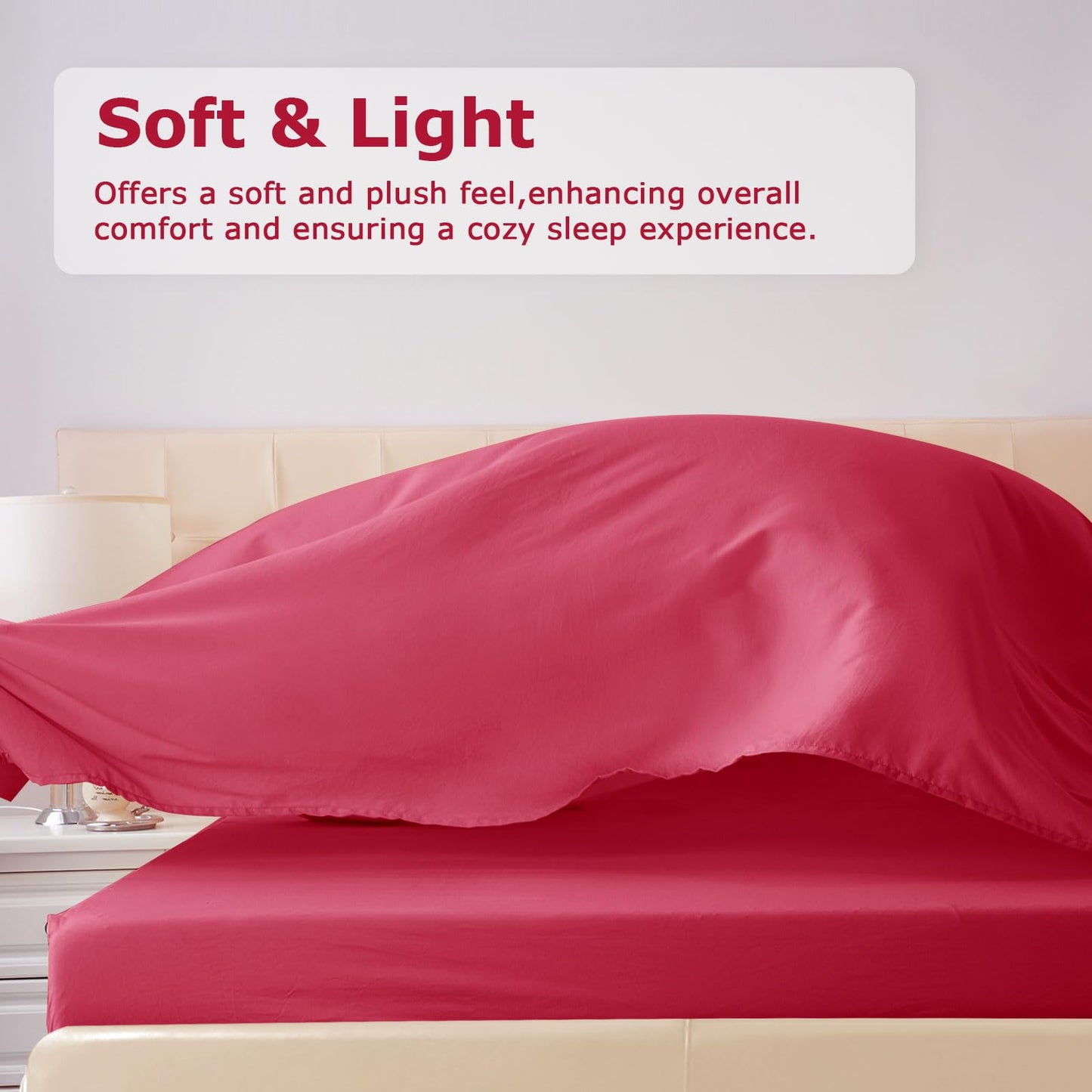 Homilay Queen Size Bed Sheet Set - 4 Piece Soft Microfiber Sheets with Deep Pockets, Cooling Technology, and Wrinkle-Free Pillowcase. Hotel-Quality, Durable Bedding, Viva Magenta