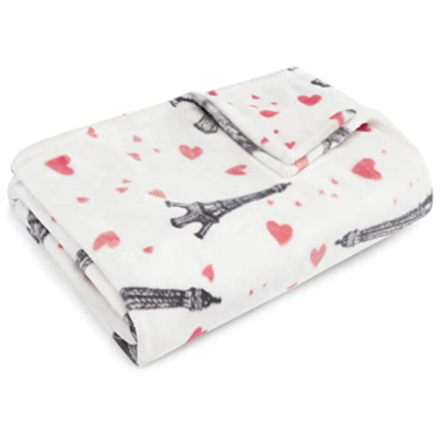 Betsey Johnson - Blanket, Buttery-Soft Throw Blanket for Couch or Bed, Boldly Plush & Oversized Bedding (Paris Love Pink, 50" x 70")