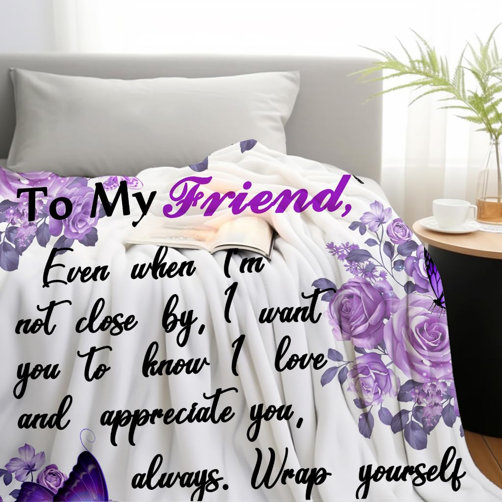 XeaGiasy Best Friend Blanket Gifts from Bestie Sister Friendship Gifts Flannel Throw Blankets for Birthday/Mothers Day/Christmas 50"X40"