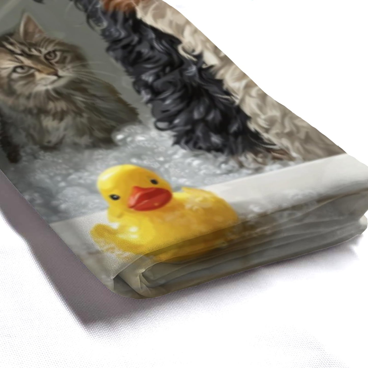Wordatu Bernese Mountain Shower Curtain Bathroom Set 72X72 Inches Funny Cat Lovely Animals in Bathtub for Boys Bath Farmhouse Art Home Decor Fabric 12 Hooks