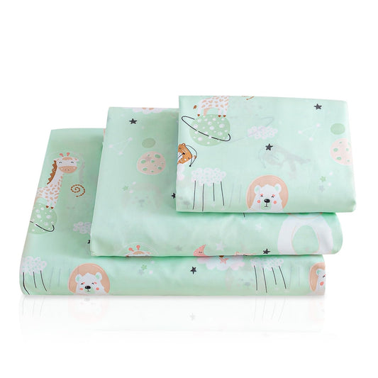 LONAVA Twin Sheet Set Kids - Starry Zootopia 3 Pieces Soft Cute Microfiber Bed Sheet for Boy Girls Teens, Oeko Texted Breathable Cooling Fabric & Deep Pocket Full Elastic Sheets