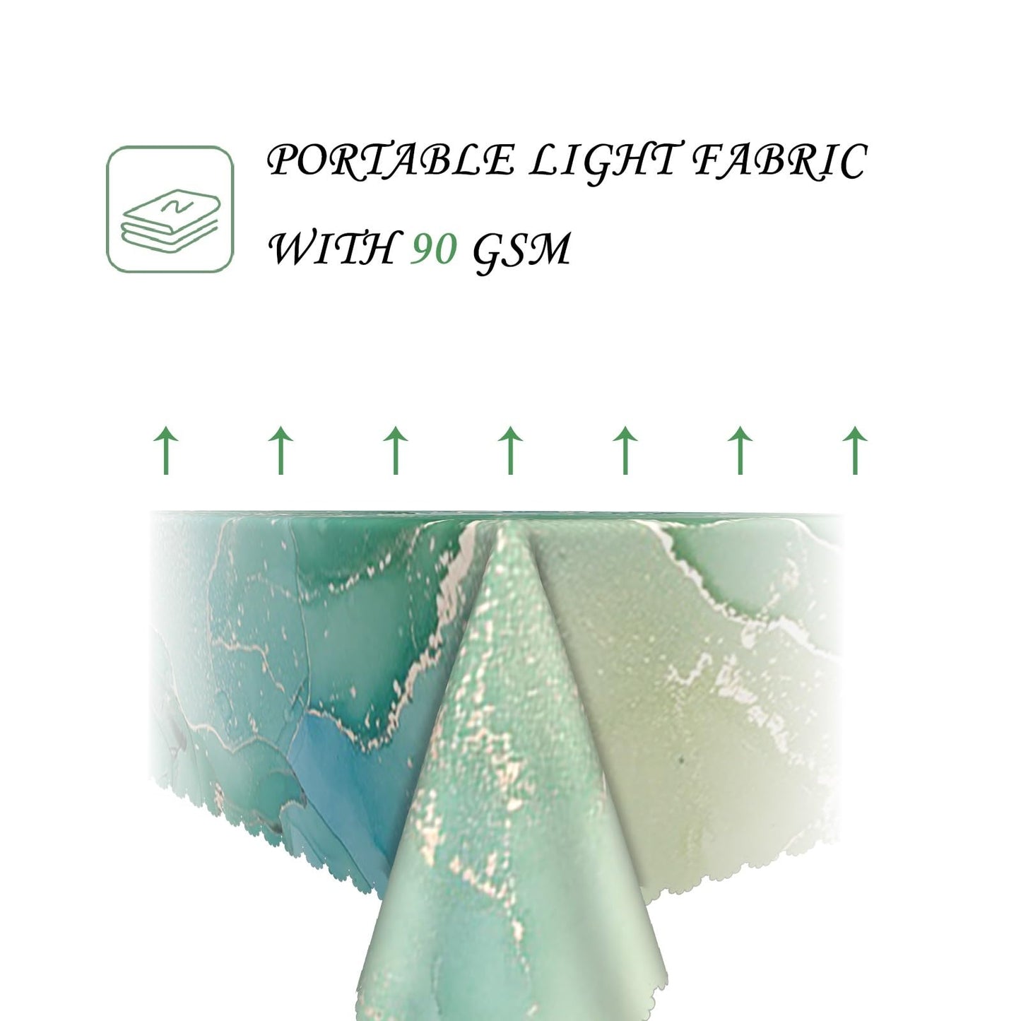 ggaimwf 60x102 Inch Marble Texture Rectangle Tableclot Teal Green Gold Abstract Fluid Art Modern Luxury Style Table Cloth Waterproof Wrinkle Free Table Cover for Home Kitchen Dining Patio Banquet