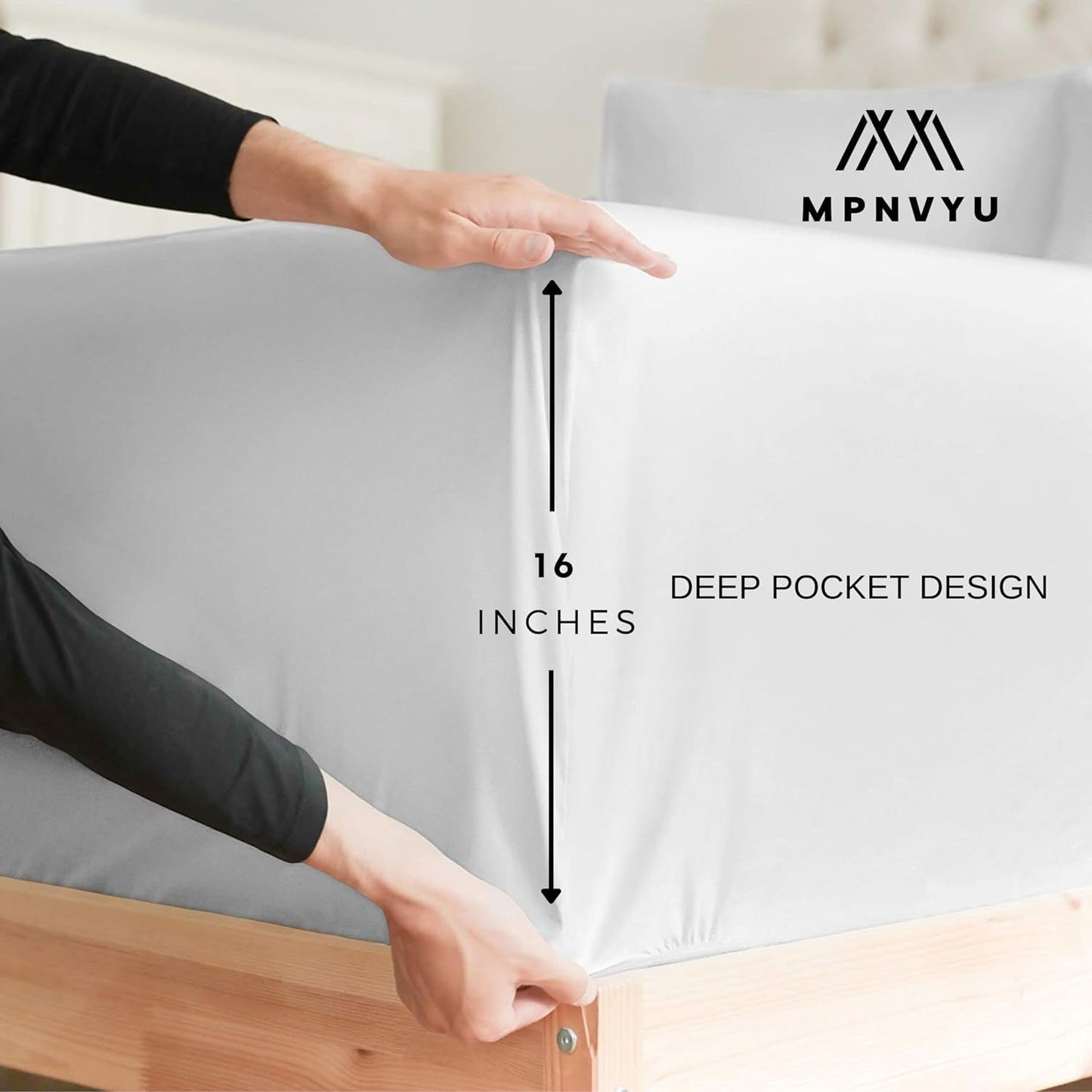 MPNVYU Kid Sheets Queen Sheet Set, Cute Panda Bed Sheets, Kawaii Black White Bear Bedding Bedroom Decor, Soft Microfiber Deep Pocket Fitted Sheet & Flat Sheet & 2 Pillowcases