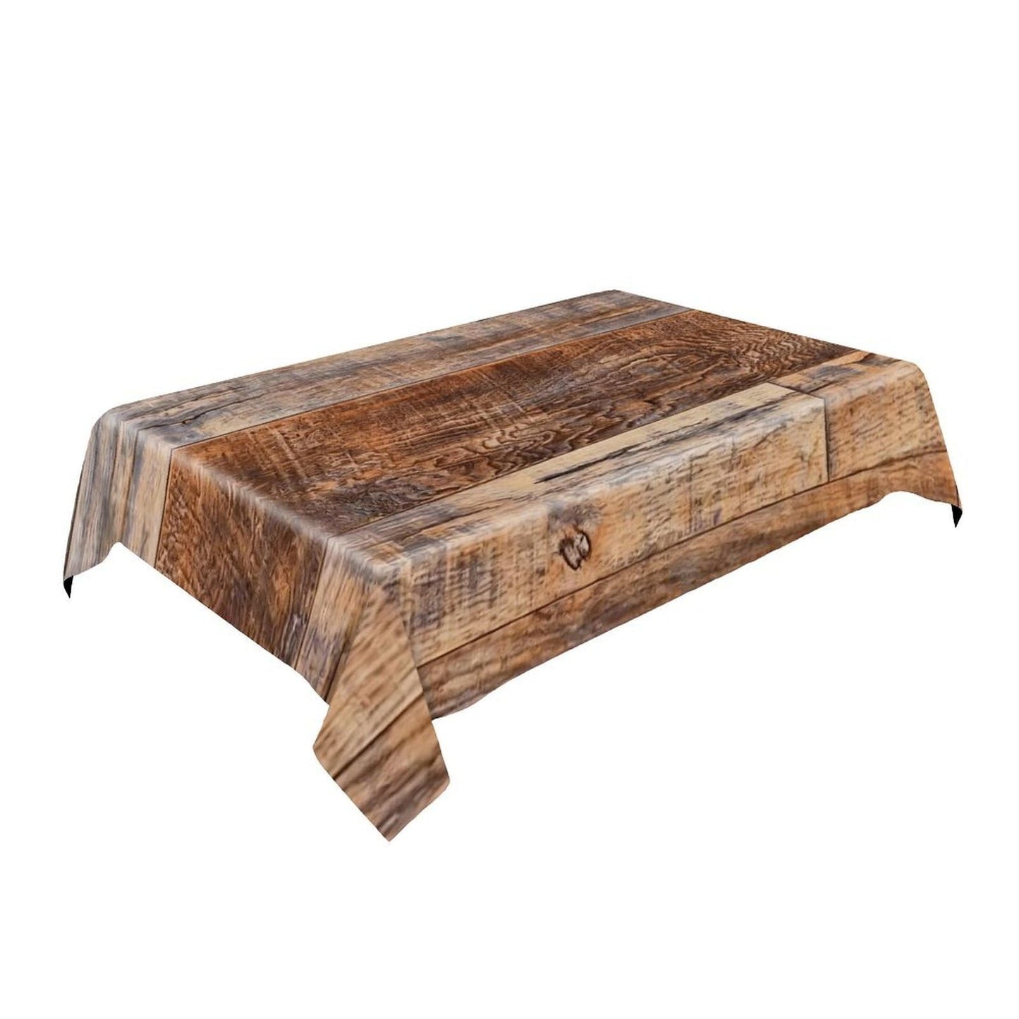 Vuiopuf Brown Wood Print Rectangular Tablecloth Perfect for Home, Restaurant, Hotel & Outdoor Patio Use