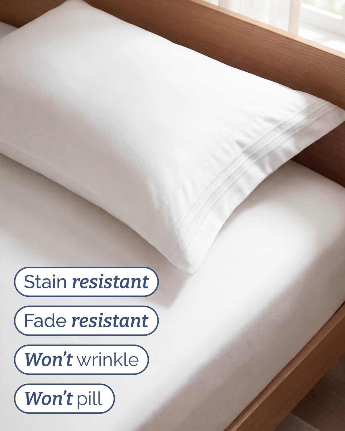 Twin Size 3 Piece Sheet Set - Comfy Breathable & Cooling Sheets - Hotel Luxury Bed Sheets for Women & Men - Deep Pocket, Easy-Fit, Extra Soft & Wrinkle Free Sheets - Antique White Oeko-Tex Bed Sheets