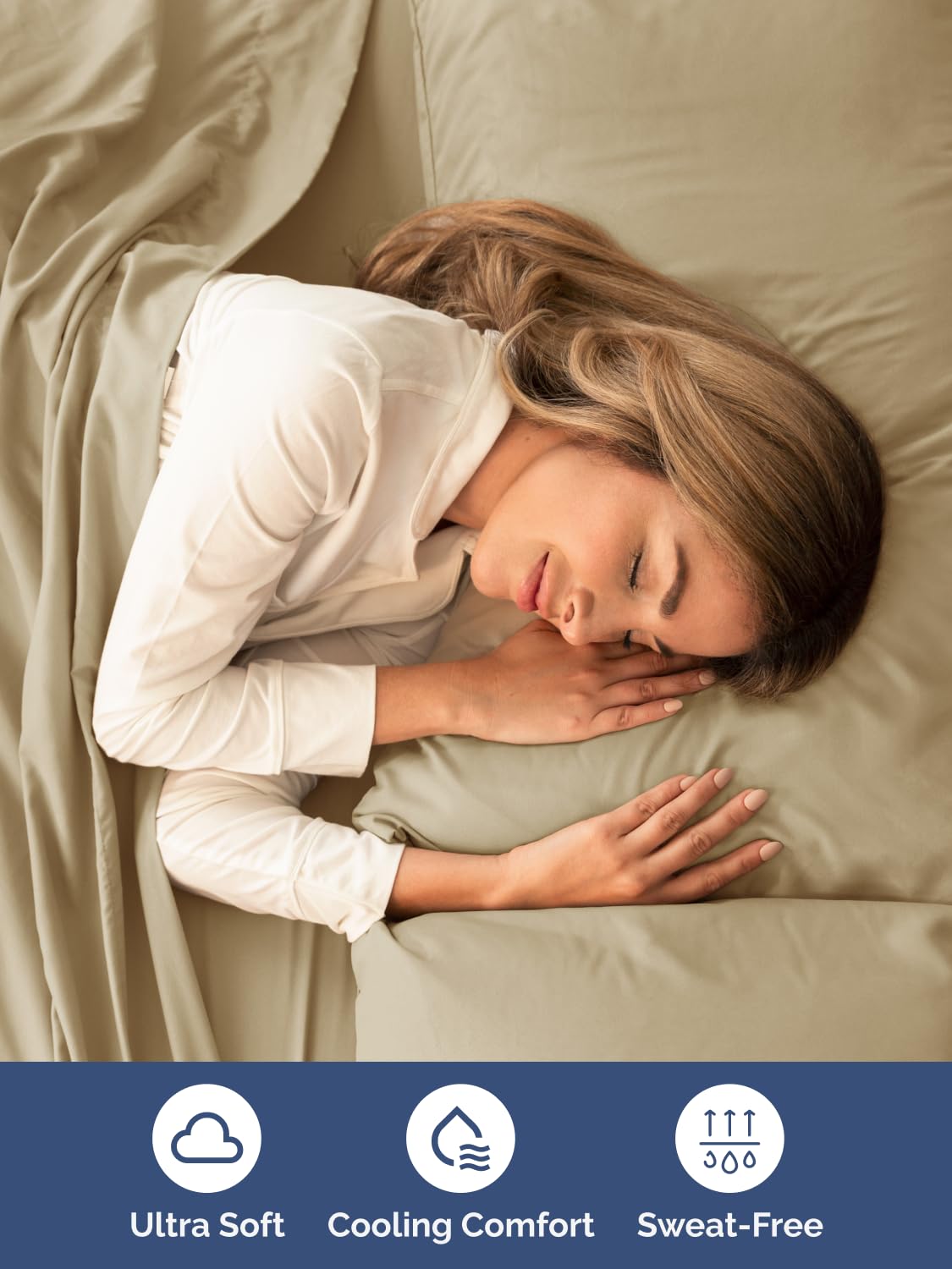 Extra Deep King Sheet Set - 6 Piece Breathable and Cooling Sheets - Hotel Luxury Bedding for Women, Men, Kids & Teens - Easy & Secure Fit - Soft, Wrinkle Free and Comfy - Extra Deep Pockets - Beige