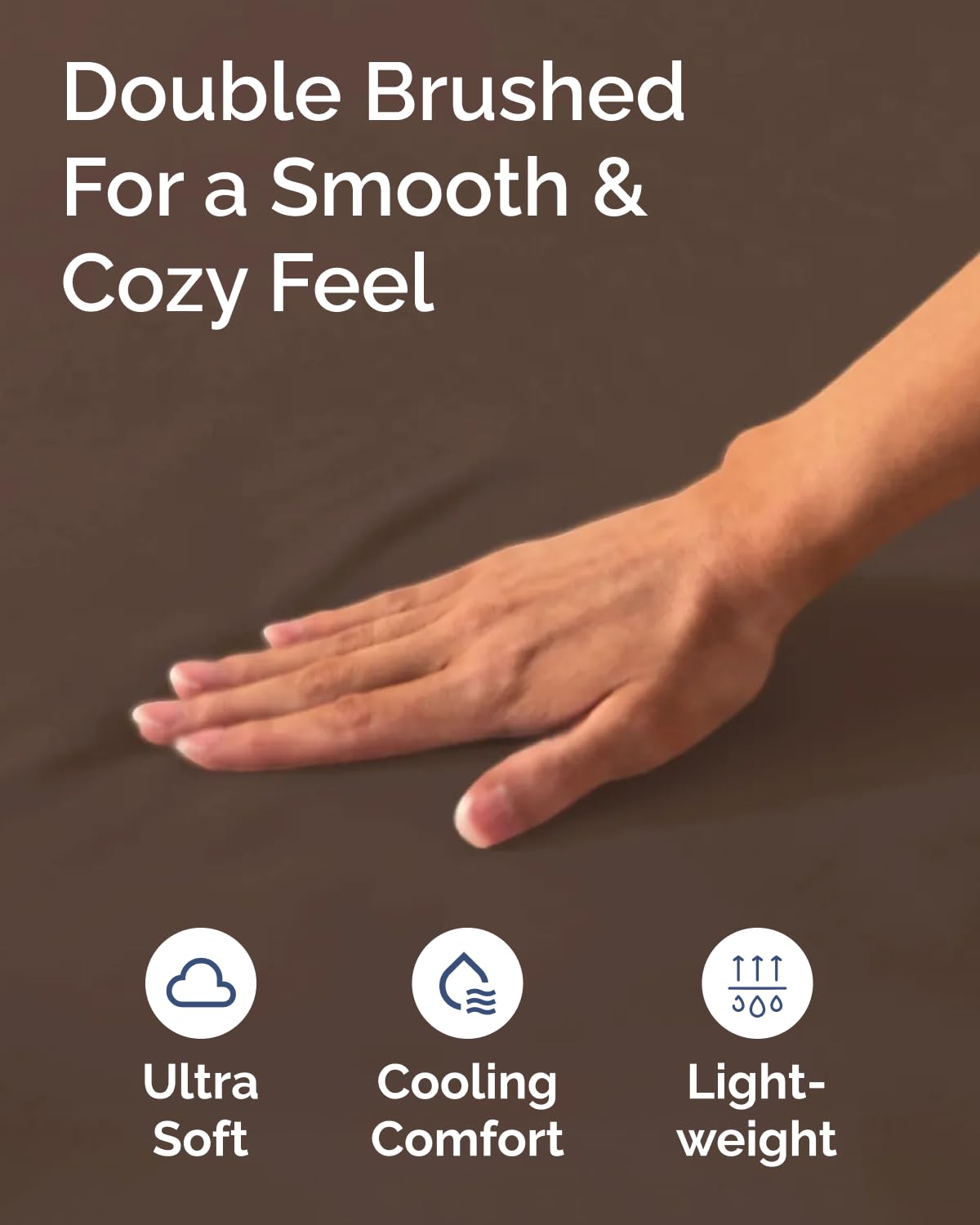 Full Size Fitted Bed Sheet - Pack of 2 Single Fitted Bottom Sheet Only - Fits Mattress Up to 16" Deep Pockets - Extra Soft, Breathable & Cooling - Hotel Quality, Fade, Shrink & Wrinkle Free - Brown