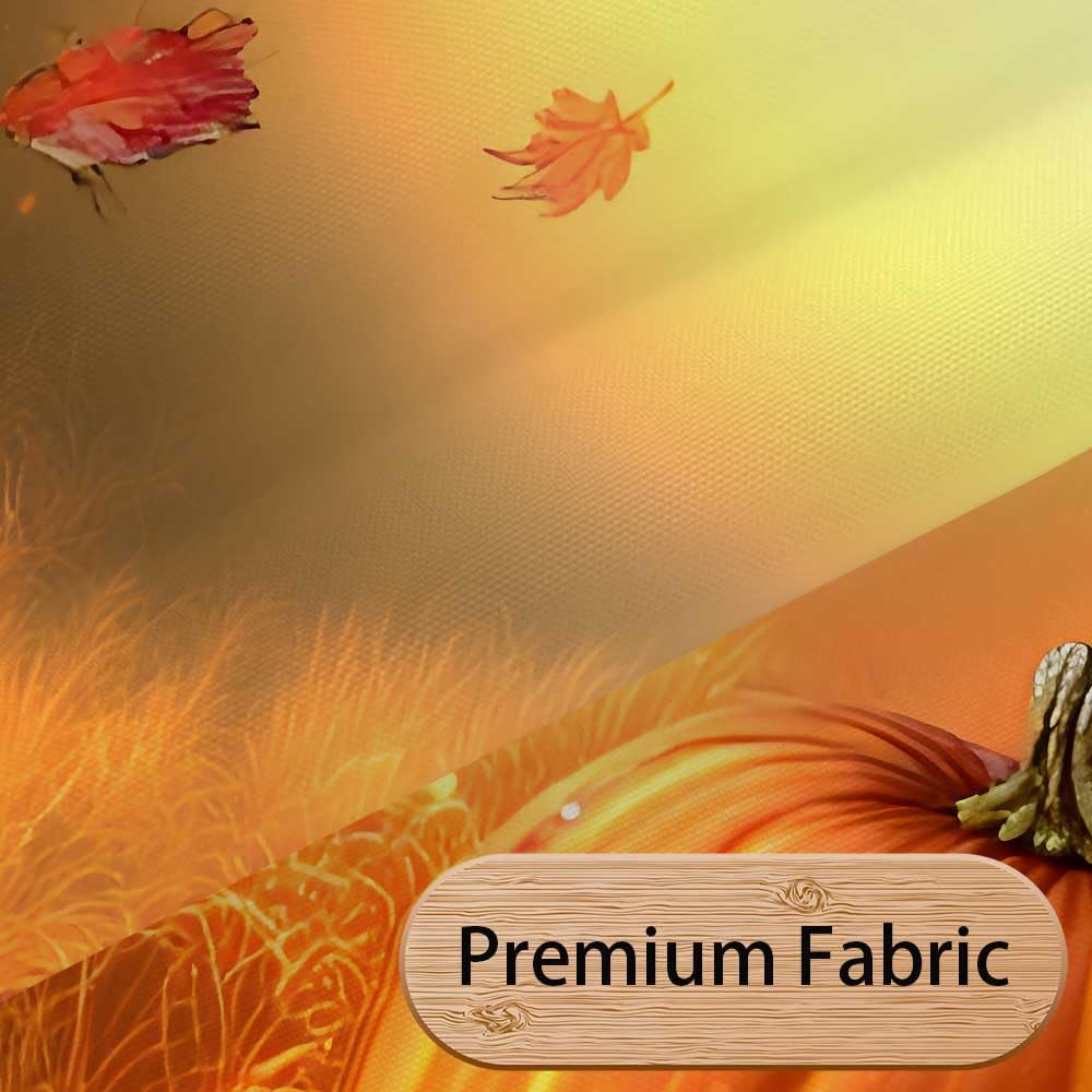 MDDGKH Fall Shower Curtains for Bathroom, Pathway in The Woods Autumn Tree Pumpkin Harvest Thanksgiving Shower Curtain, Cloth Fabric Bath Decor Set with Hooks, 71 x 71 Inch