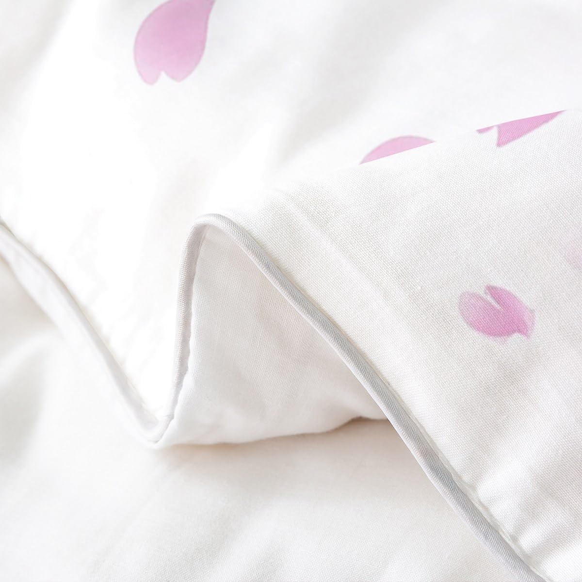 Erosebridal Pink Fantasy Dragon Duvet Cover Twin Size 100% Cotton Pink White Gradient Princess Comforter Cover for Kids Girls Teen,Wildlife Animal Bedding Set Dreamy Aesthetic Cherry Blossom Bed Set