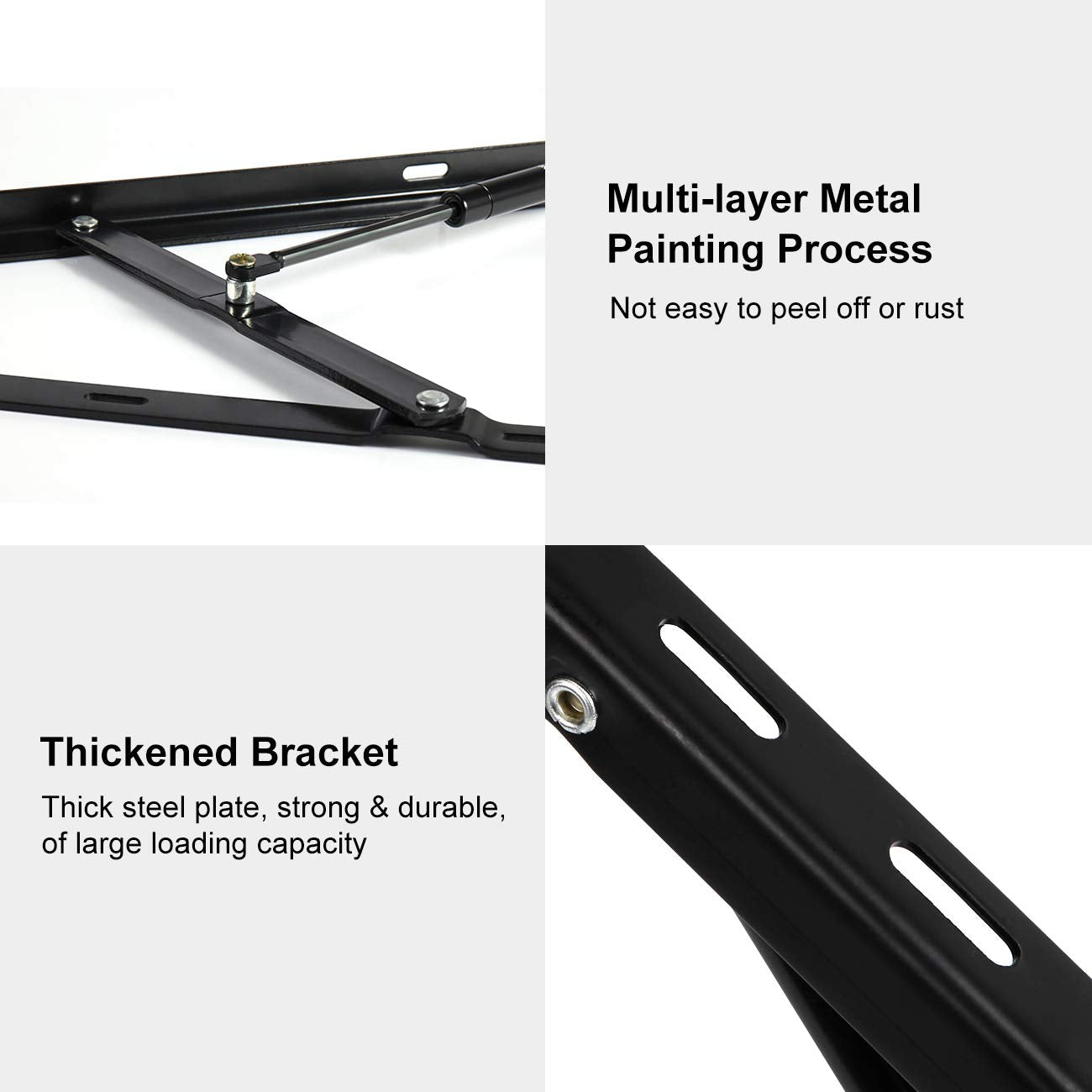 BEAMNOVA 4.6 FT Bed Lift Mechanism, 176-264 lbs Load Capacity, Lifting Gas Spring Set, Heavy Duty, for Storage Box Bed Sofa, Space Saving DIY Project