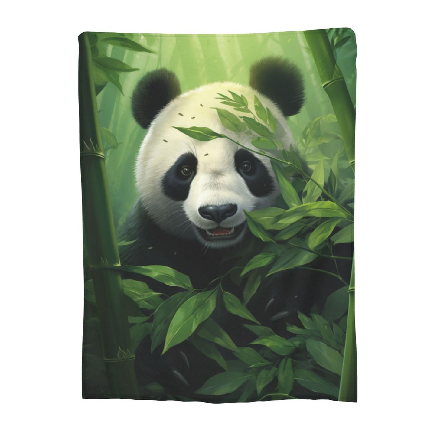 amepay Cute Giant Panda Bamboo Blanket Gifts for Panda Lovers Adults Kids Bear Flannel Throw Blankets Soft Fuzzy Lightweight for Home Decor Couch Bed Sofa 60x50 Inches