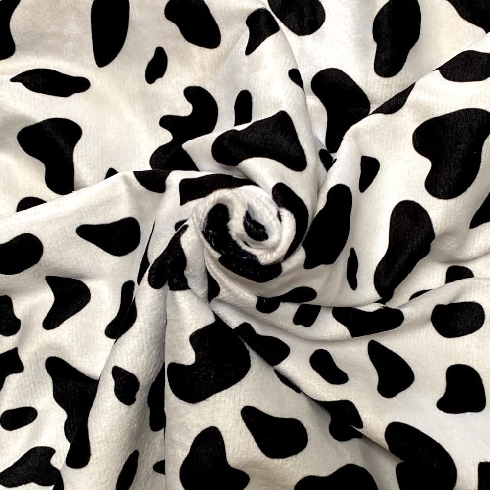 Baby Blanket for Boys Girls Super Soft Double Layer Minky with Dotted Backing Cute Cow Crib Receiving Blanket Bed Throws for Newborns Nursery Stroller Toddler 30 x 40 Inch (Black White Cow)