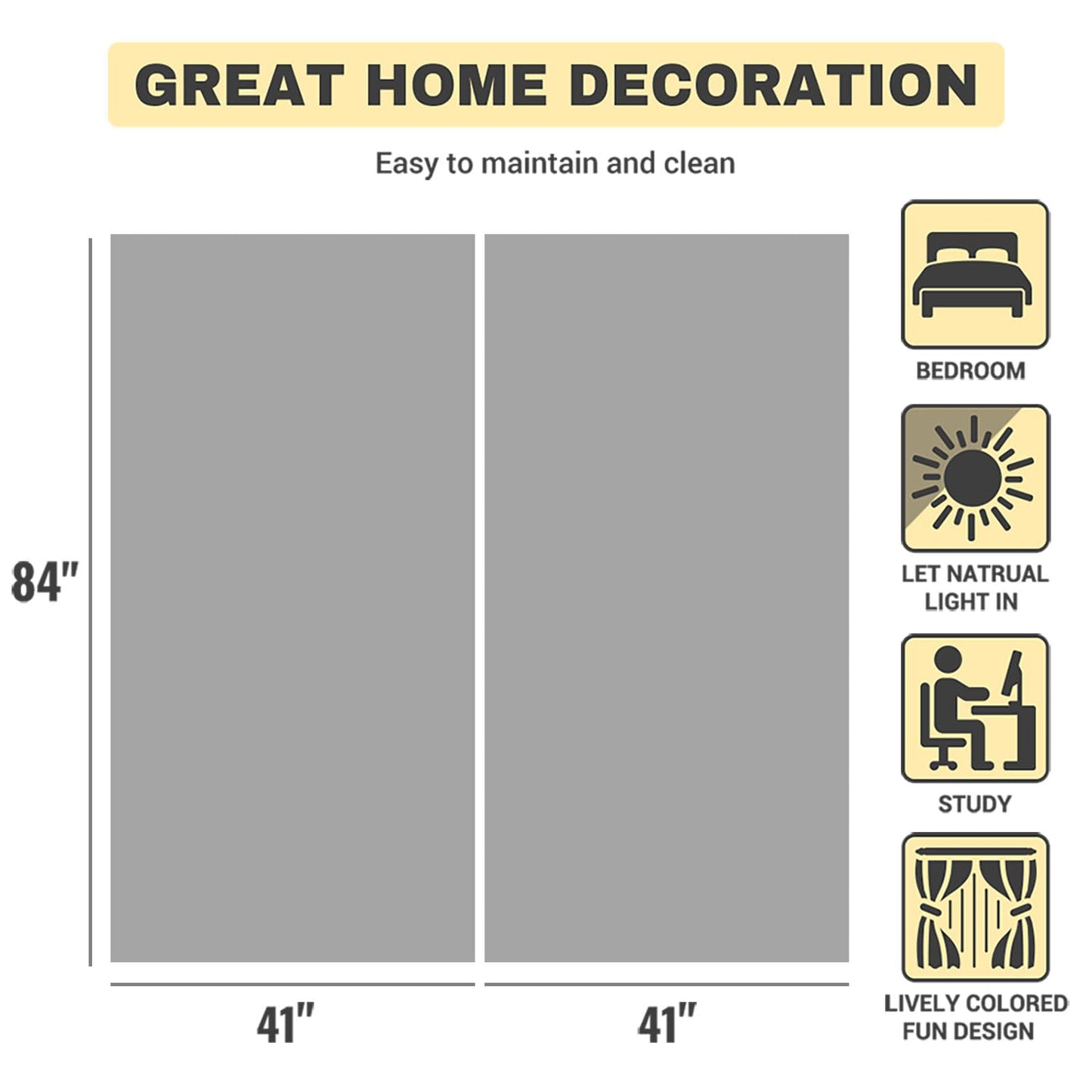 Funnytree Sorcerers Window Curtains Anime Drapes Bedroom Home Room Decor Durable Fabric Machine Washable 82" X 84" SC00230-013