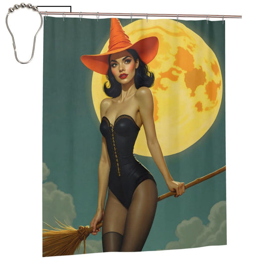 HEILIVIO Shower Curtain Witch Waterproof Fabric Stylish Durable Bathroom Decor,Quick-Dry,60x72inches,Includes Hooks