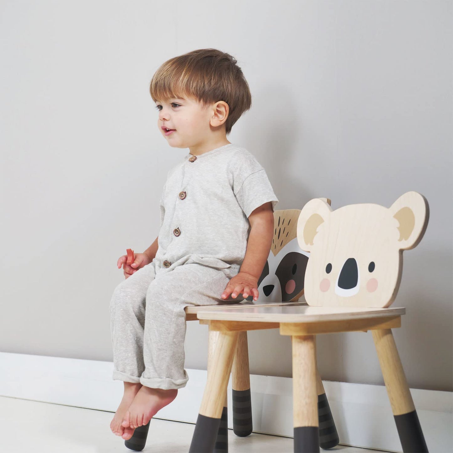 Tender Leaf Toys - Forest Koala Chair - Wooden Playroom Furniture for Kids - Cute and Sturdy Animal Themed Chair - Age 3+