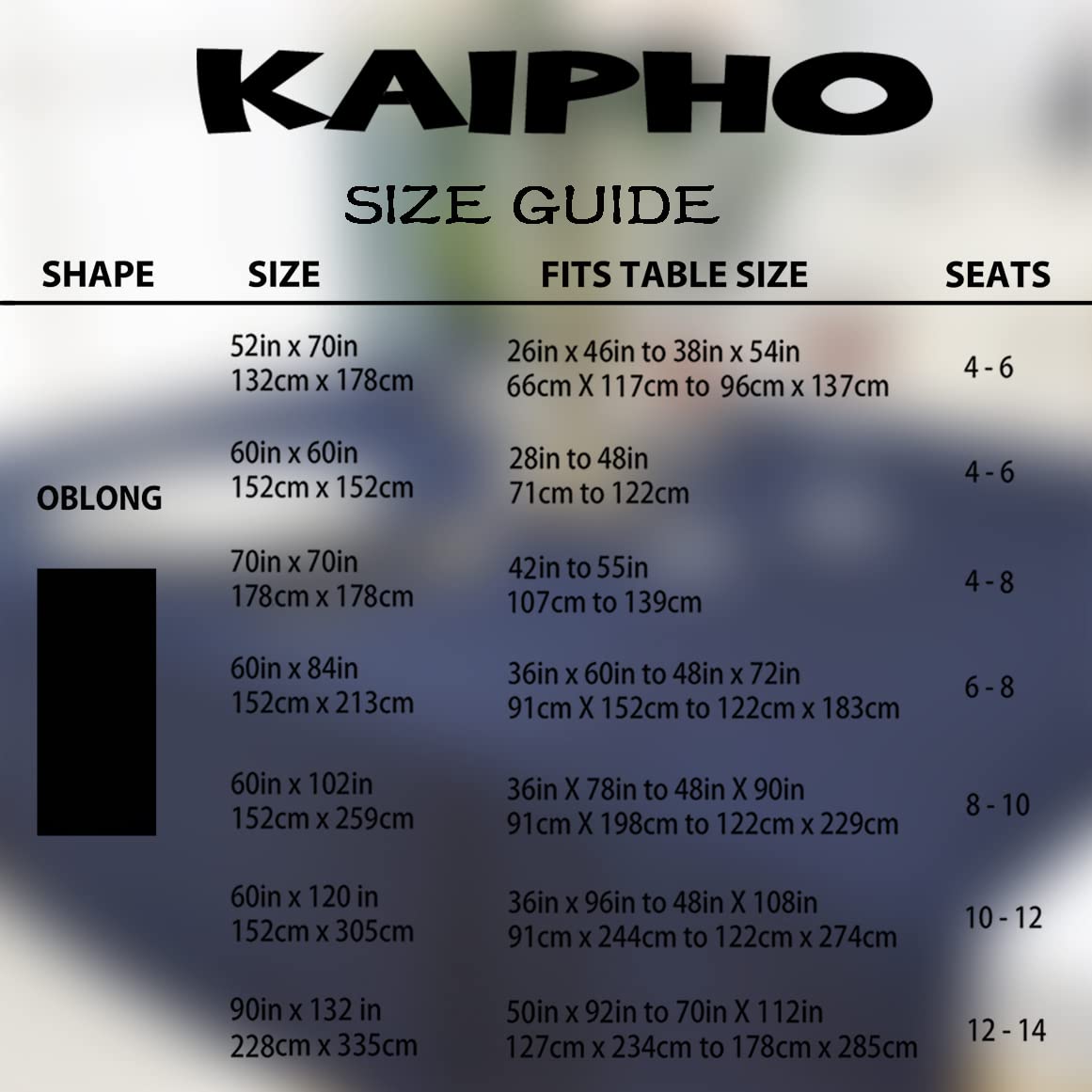KAIPHO Navy Blue Rectangle Tablecloth Waterproof Stain Resistant Wrinkle Free Table Cloth 210GSM Polyester Wipeable Table Cover for Party, Banquet, Indoor & Outdoor- Rectangular/Oblong, 54 x 78 inch
