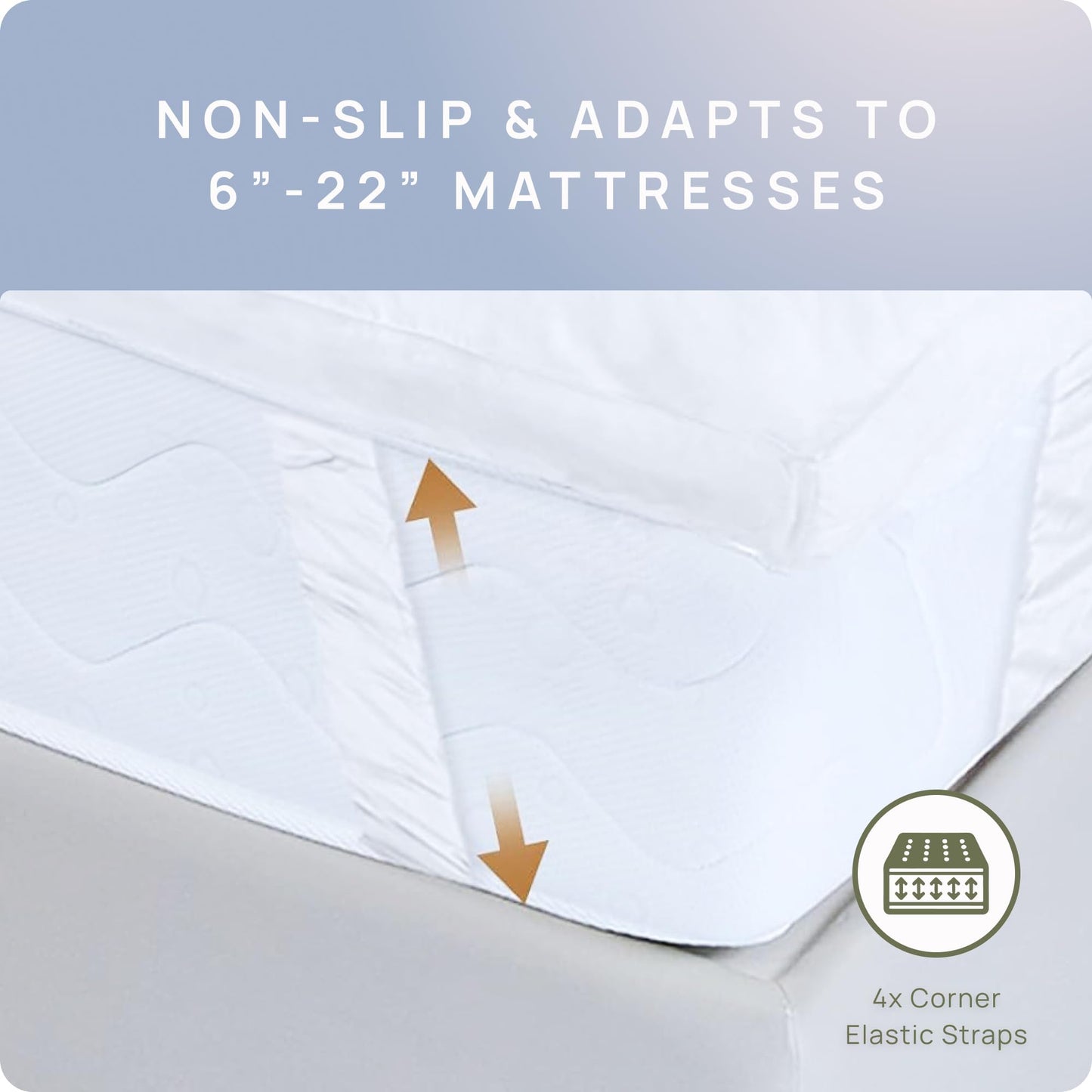 Extra Thick Pillow Top 3 Inch Mattress Topper Queen Size for Firm Mattress, Cooling Fluffy Cotton Hotel Mattress Bed Topper for Cloud Like Sleep & Back Pain, Plush Soft Pad, Fit to 6"-22" Mattress